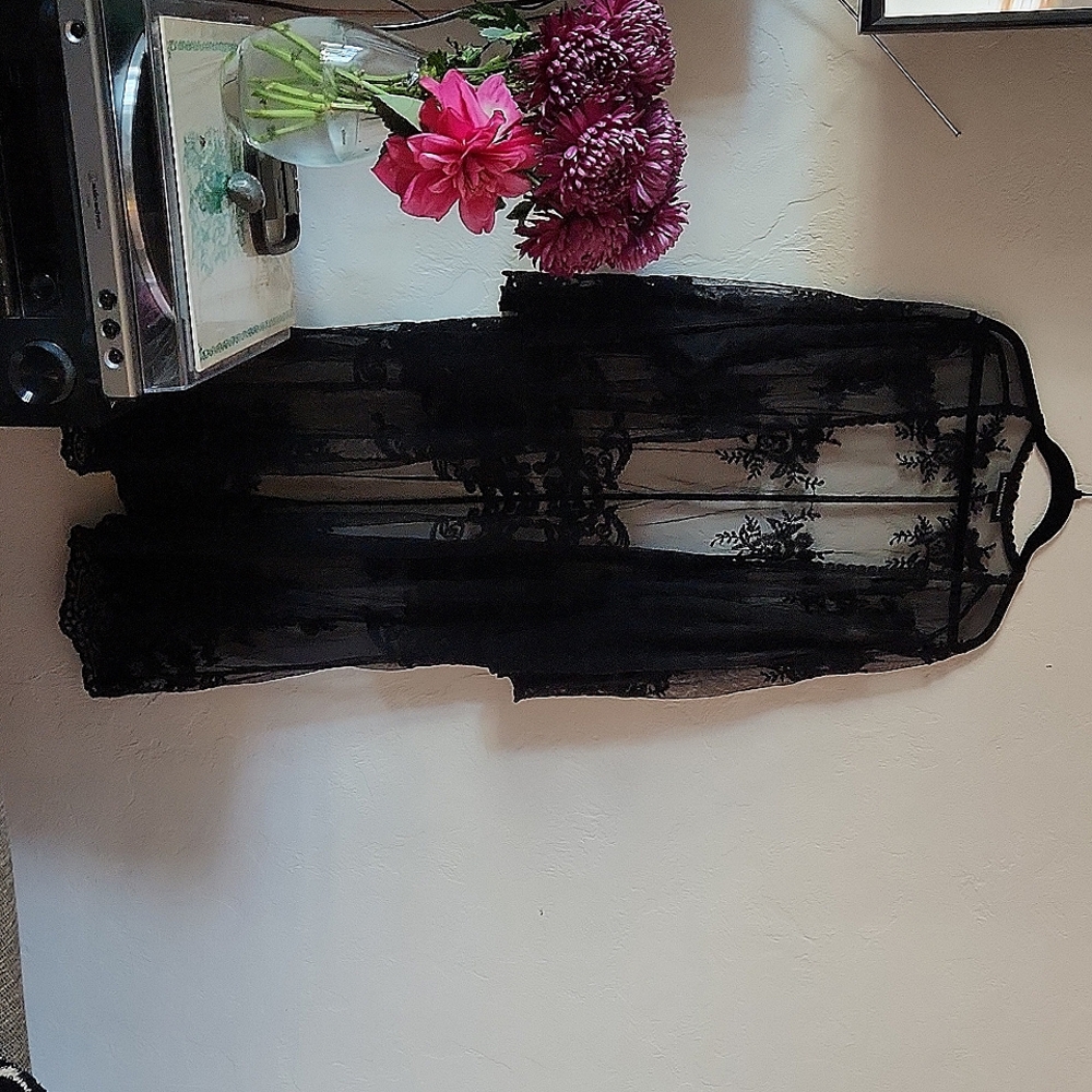 Lane Bryant Black Lace Kimono